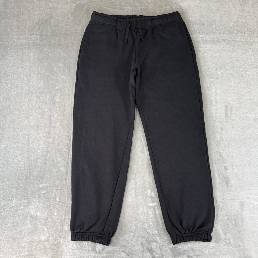 American Giant Classic Sweatpants Womens Large Black Fleece $100 USA New NWOT
